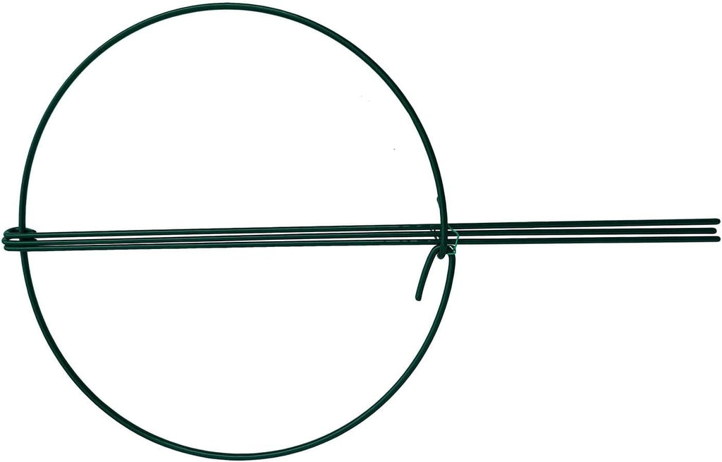 10" Wide x 16" High Peony Cage Rings Garden Plant Support Brace, Pack of 10 Round Metal Plant Stakes Rings, Strong Large Garden Supports for Flowers, Peonies, Rose, Lily
