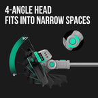 Litheli 20V 12 Inch Cordless String Trimmer/Edger, 2 X 2.0Ah Battery Powered Weed Eater with Auto-Feed for Lawn Trimming/Edging, with 6 Pcs Grass Cutter Spool Line, Fast Charger Included