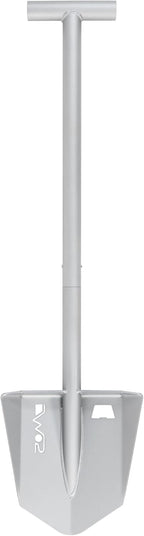 DMOS Nomad Shovel - 2-Piece Collapsible Lightweight Aluminum Shovel for Camping, Overlanding, Survival, Military, Hunting, & Off-Road Use - Silver - Pro