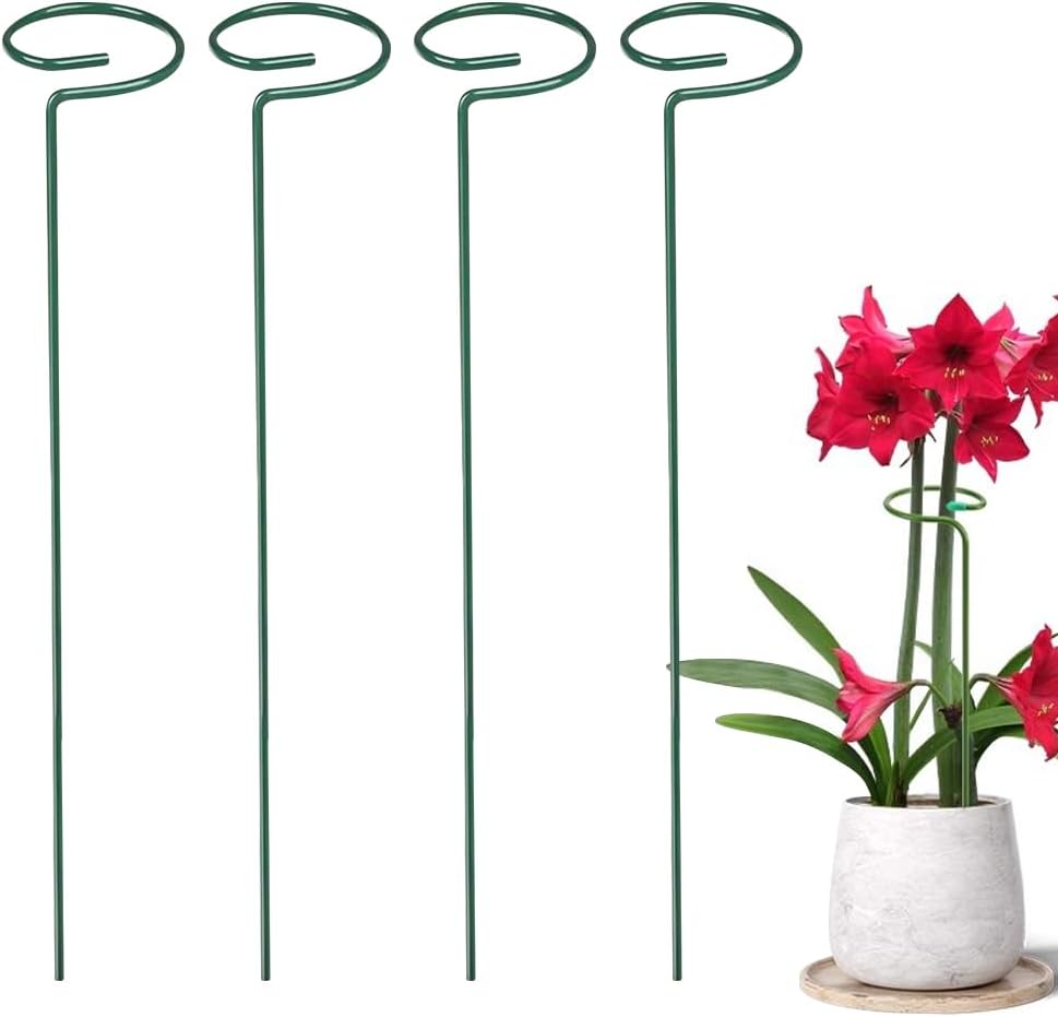 4/8/12 Pack Plant Stakes, 16/24/36 Inch Plant Support Stakes, 2025 New Plant Sticks Support, Flower Stakes for Plants Peony, Tomato Seedling, Marigold, Amaryllis, Sapling, Coreopsis (36 Inch-4 Pack)