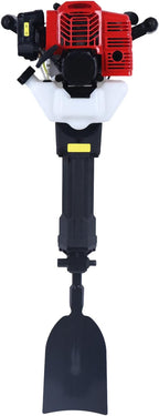 52CC 2 Stroke Tree Digger Machine Garden Planting Shovel Gas Powered Handheld Trencher Digger Excavator Post Hole Digger for Planting, 1.9KW 1500BPM Air-Cooled