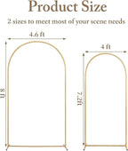 Metal Arch Backdrop Stand and Cover Set, 8FT, 7.2FT Party Backdrop, Easy to Assemble, Backdrop Stand for Parties, Birthday, Baby Shower
