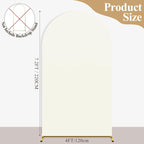 Ledido Wedding Arch Backdrop Cover 7.2FT Arch Covers Fitted Stretchy Spandex Round Top Stand Backdrop Cover for Wedding Banquet Ceremony Birthday Party Baby Shower Event Decoration,Ivory