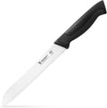 8-Inch Serrated Bread Knife, Premium High Carbon Stainless Steel Blade Knife for Bread with Ergonomic Handle, NSF Certified, DT-30 Series, Black