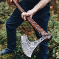 SHINY CRAFTS 40" Hand-Forged Double-Head Norse Dane Axe Replica – Carbon Steel, SCA-08