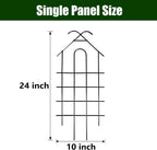 ARIFARO 24'' Metal Garden Trellis Indoor/Outdoor Sturdy Plant Trellis for Potted Plants,House Plants, Climbing Vines, Pack of 4, Black