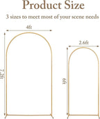 Metal Arch Backdrop Stand and Cover Set, 7.2FT, 6FT Party Backdrop, Easy to Assemble, for Parties, Birthday, Baby Shower
