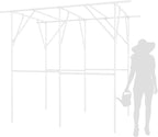 79'' L x 59'' W x 79'' H Grape Vine Support Arch Arbor Arbour Gazebo Trellis Rack Pergola Plastic-coated Metal Climbing Cane Frame For Vineyard Outdoor Patio Lawn Yard Garden Decoration White
