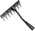 Gardening Hand Weeder Tool,Manual Weeder Tool with Detachable Blades, 4 Sizes High Carbon Steel Dual-Edge Design for Farm Garden Lawn Weed Removal, Soil Cultivation & Root Extraction (8 Tines)