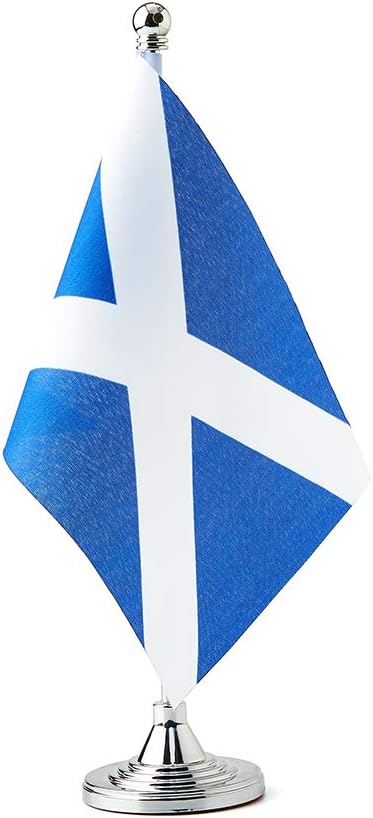 Scotland Flag Scottish Flags, Small Mini Scottish Desk Flag, Used for Table Office Classroom Home Patriotic Events Decorations