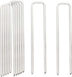 8 Gauge Ground Staples 6 Inch Landscape Staples 30Pack Metal Lawn Ground Barrier Cover Wire Heavy Duty U Stakes Pins