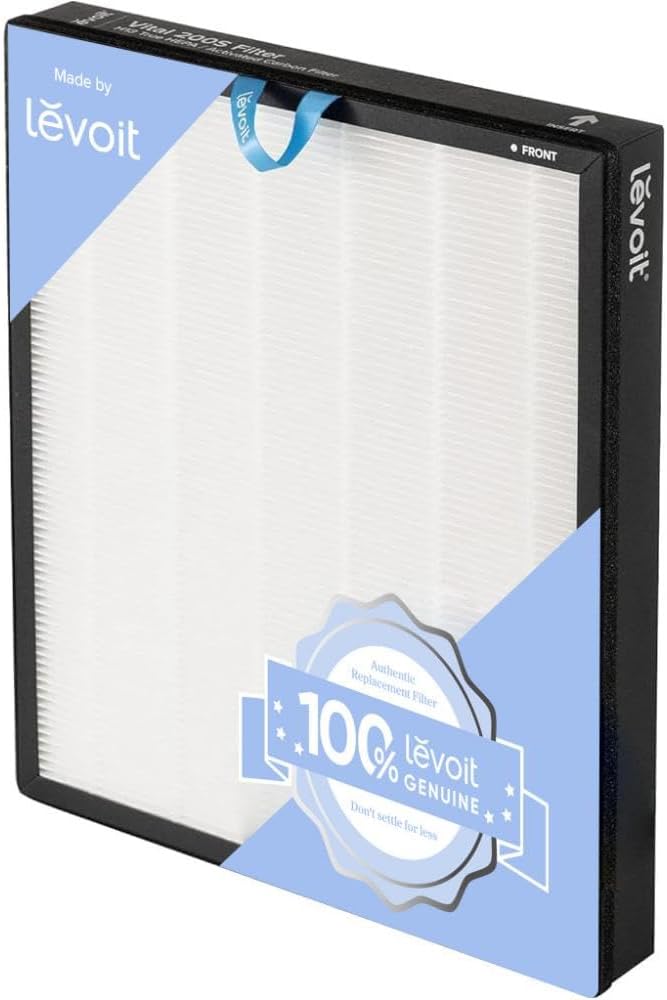 LEVOIT Vital 200S-P Replacement Filter,Genuine Air Purifier Filters, Supports HEPA Sleep Mode, High-Efficiency Activated Carbon for Removal of Smoke, Odor, Allergens, Pollen, Vital 200S-RF, 1 Pack