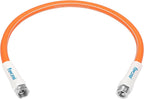 Fevone 3 ft x 5/8" Leader Hose for Hose Reel Connector, 150 PSI Heavy Duty Lead-In Hose with 3/4" Solid Aluminum Fittings