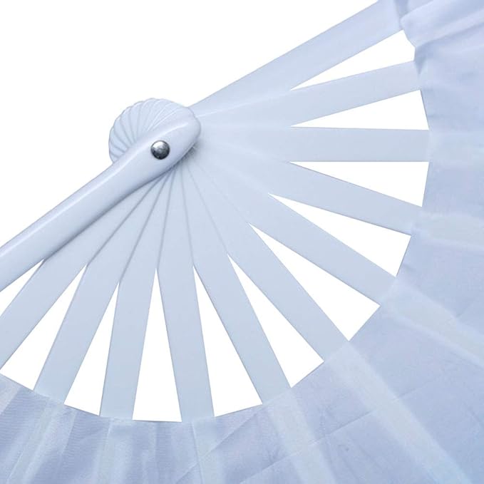 ZooBoo 2Pcs Traditional Chinese Folding Dance Fan - Elegant Taichi Kungfu Performance Accessory