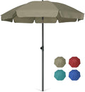 AMMSUN Patio Umbrella, 6.5 ft Outdoor Table Umbrella with Tilt Steel Pole, UPF50+ Protection, Great for Outdoor Garden Backyard, Tan