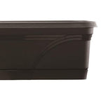 Southern Patio Set of 2 Planter Pots, 36 Inch Rectangular Indoor Outdoor Medallion Hanging Windowsill Garden Box Planters, Black
