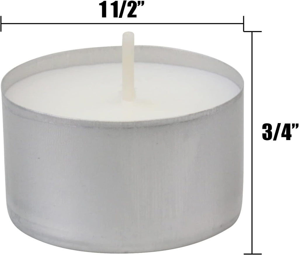 Stonebriar 600 Pack Unscented Tea Light Candles with 6-7 Hour Extended Burn Time, White, 300 Count