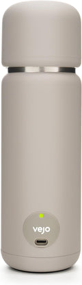 Vejo Personal Blender Powder-Powered Blending System | No Shaking | No Clumps | No Prep | Easy One-Button Design | USB Rechargeable Blender | Grey
