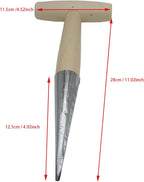 Garden Hand Dibber Seed Planter Tool Stainless Steel Sow Dibbler with Wooden Handle Garden Hole Punch Dibbler Tool for Sowing Seed (1pcs)