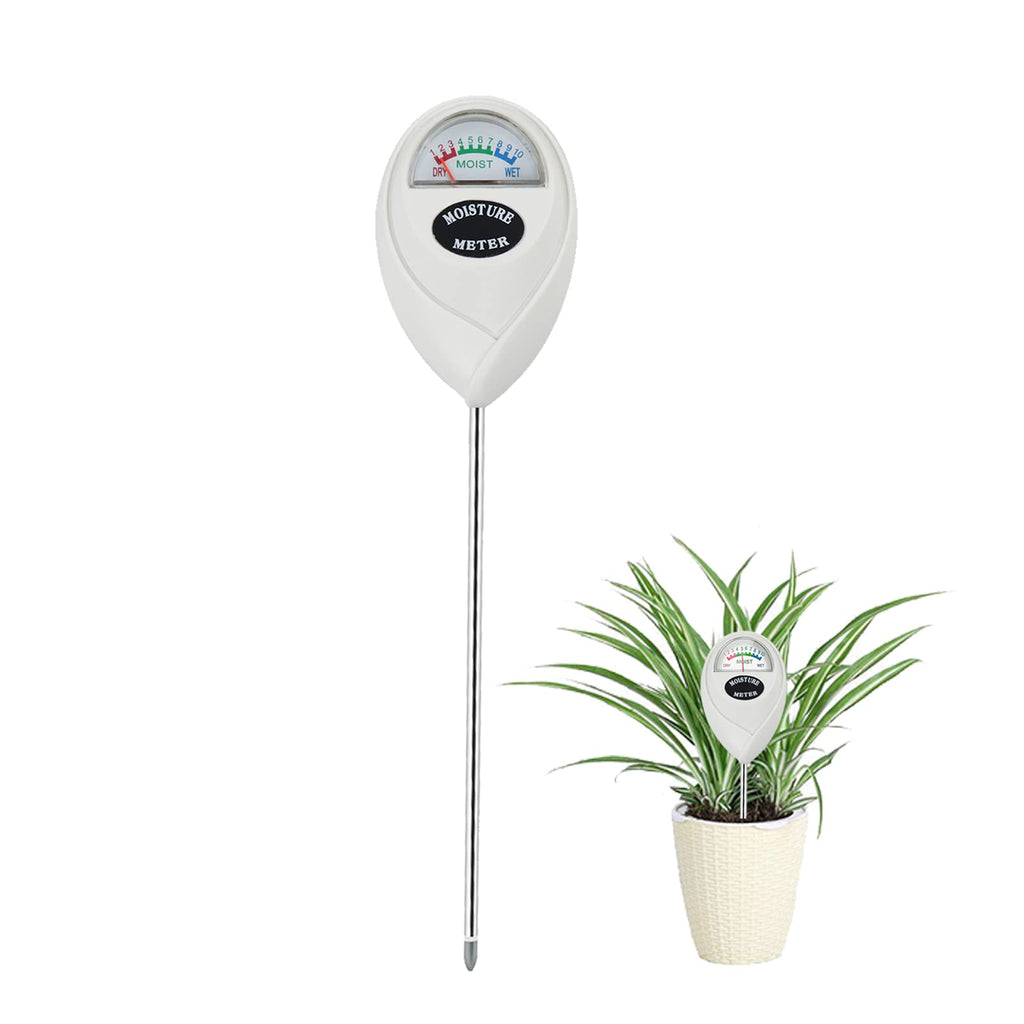 Censinda Soil Moisture Meter, Soil Moisture Monitor for House Plants, Soil Hygrometer Moisture Sensor for Indoor & Outdoor, Garden, Farm, Lawn Plant Care, No Battery Needed(White)