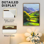Evanthia Framed Canvas Wall Art Valley of Light Nature Wall Art Nature Wall Decor for Living Room, Bedroom, Office or Farmhouse Style Home 18x24inch（45x60cm）.