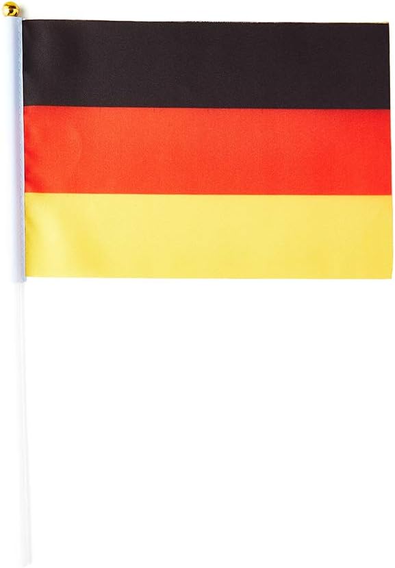 German Flag German Flag, Small Mini Handheld German Flags on Stick, Ideal for Party Parades Sports Events Patriotic Festival Decorations