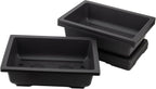 KINJOEK 3 PCS 14 Inch Plastic Bonsai Pots, Large Bonsai Training Pot with Drainage Trays, Rectangular Plant Bonsai Tree Pots for Garden, Indoor, Home Decorative