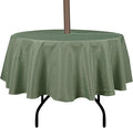 Outdoor Tablecloth Wrinkle-Free Stain Resistant Waterproof Polyester Fabric Table Cover with Zipper Umbrella Hole for Picnic/Party/Dinner/Patio Garden(60inch Round,Zippered,Sage Green)