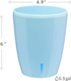 Santino 4.9 Inch ORCHIDEA Self Watering Pots for Orchids in Blue - Decorative Wicking Planter with w/Great Aerification, Drainage and Water Level Indicator