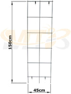 Green PVC Pot Trellis 57''x17.7 Metal Plant Stakes Climbing Plants Pack of 2