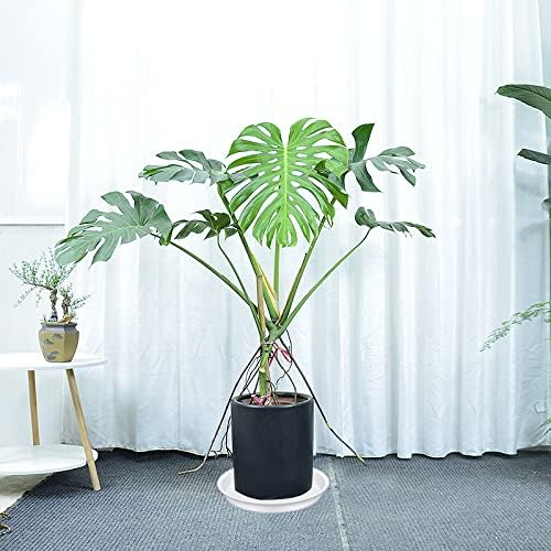 4 Pack of 16 inch Plant Saucer White, Bird Bath Bowls, Heavy Duty Plastic Plant Saucer Round White