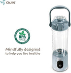 Portable Blender - Cordless 24oz. Personal Blender for Shakes and Smoothies, Licuadora, BPA Free - Ice Crush, Dishwasher safe parts, Waterproof, Triple Batteries, Juicer Cup (Gray)