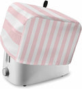 Toaster Cover 4 Slice Pink Stripes Toaster Oven Cover with Pockets Pink White Vertical Striped Dustproof Bakeware Protector Small Kitchen Appliance Dust Covers and Fingerprint Protection for Women