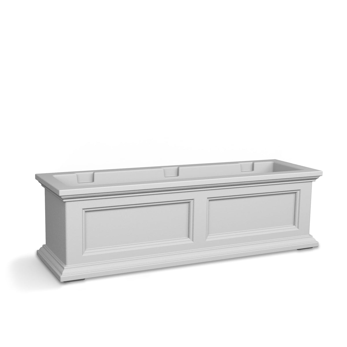 Mayne Fairfield 36in Self-Watering Rectangular Window Box Planter, White