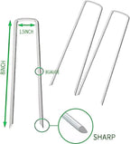 8 Gauge Ground Staples 8 Inch Landscape Staples 16Pack Metal Lawn Ground Barrier Cover Wire Heavy Duty U Sod Stakes Pins
