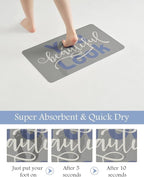 MontVoo-Bath Mat-Bathroom Mat Rug Non Slip Super Absorbent Stain Resistant Quick Dry Thin Bathroom Rug-Bath Mats for Bathroom Floor Bathtub Vanity-Bathmat Bath Rug Easy Care 17"x27" Blue-Look