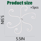 5PCS Monstera Plant Support Hook - 5.5x5.5 inch Premium Indoor Stem Stabilizer for Monstera & Fishbone Cactus, Durable,Easy Installation, Gentle Protection for Healthy Plant Growth