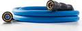 5/8" Female to Female Hot/Cold Water Leader Hose 3ft, -50℉ to 190℉ Flexible,Burst 600 Psi 3/4" Brass Fittings with Swivel Grip Handle for Outdoor,Yard, Farm, Blue