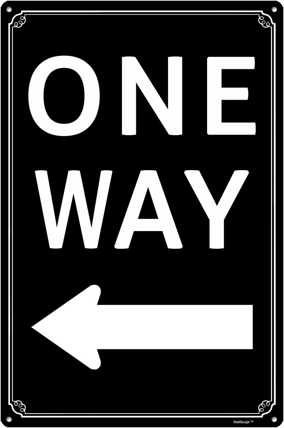 12x16" One Way" with Right Arrow - High-Intensity Aluminum Parking Lot Sign, Weatherproof & Fade-Resistant, Ideal for Outdoor & Indoor Use - Curbside Sign