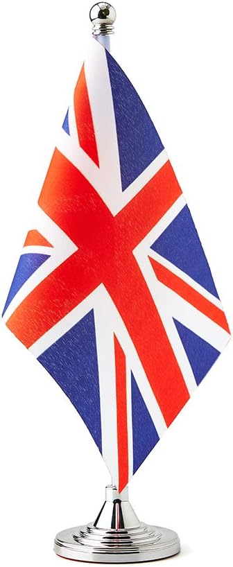 UK Flag British Flags, Small Mini British Desk Flag, Used for Table Office Classroom Home Patriotic Events Decorations