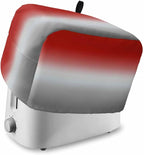 Toaster Cover 4 Slice Red Grey Ombre Toaster Oven Cover with Pockets Gradient Gradual Color Dustproof Bakeware Protector Small Kitchen Appliance Dust Covers and Fingerprint Protection for Women