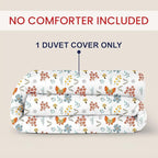Kotton Culture 1 Pc King Size Duvet Cover Only -100% Egyptian Cotton Sateen 600 Thread Count Ultra Soft Premium Durable Comforter Cover Zipper Closure & Corner Ties (Rain Forest, King 102"x94")