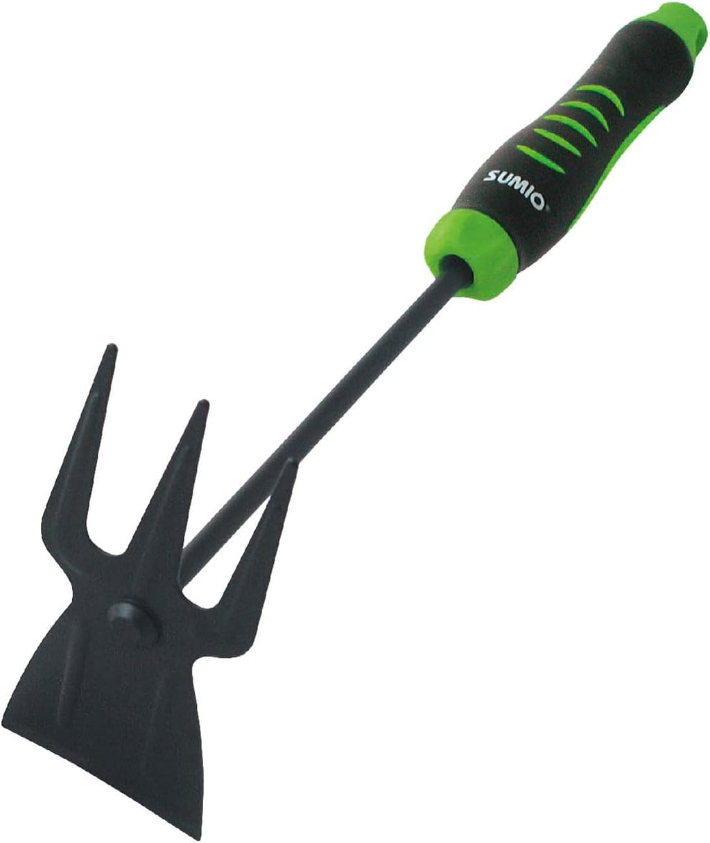 SUMIO 13.7" Alloy Steel Hoe and Cultivator - Lightweight Hand Tiller for Weeding, Digging, Loosening Soil, and Cultivation