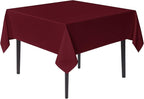 sancua Small Square Tablecloths 36x36 Inch - Burgundy Table Cloth for Square or Round Tables, Washable Polyester Fabric Table Cover for Christmas Nightstand End Bedside Tables