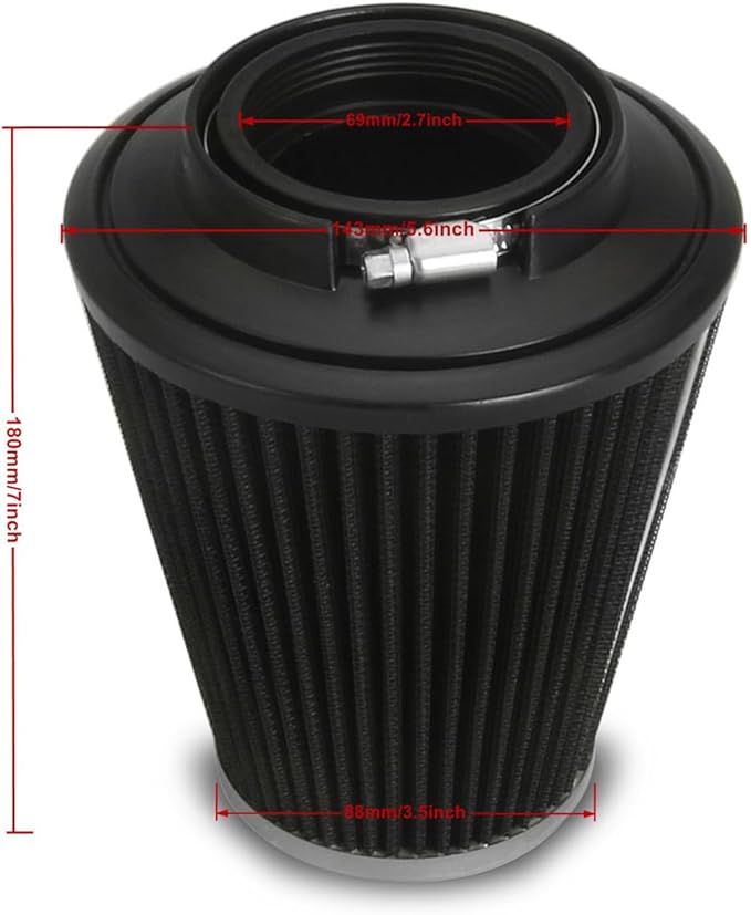 Big Sucker cone Air filter intake for harley air Cleaner Sportster Softail fatboy heritage dyna touring street road king Glide (Deep style -Chromed, Type C : Touring 08-16, Softail 16-17)