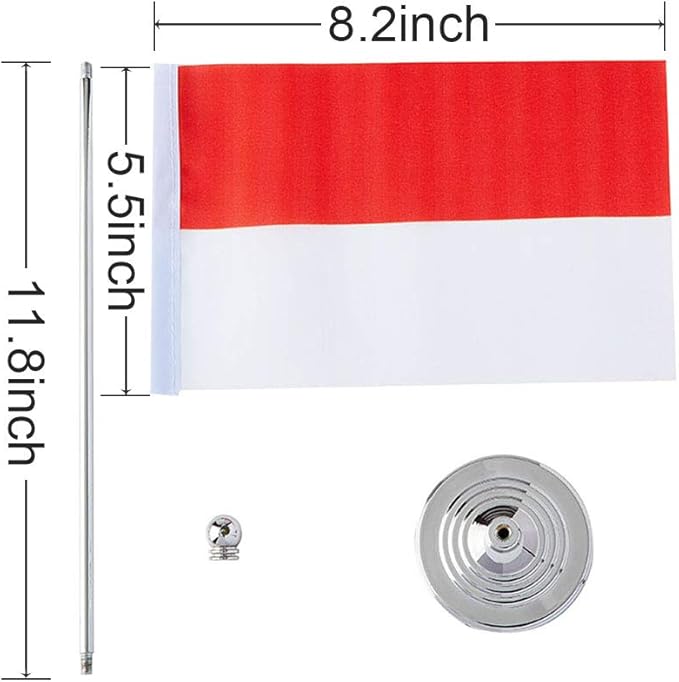 Poland Flag Polish Flags, Small Mini Polish Desk Flag, Used for Table Office Classroom Home Patriotic Events Decorations