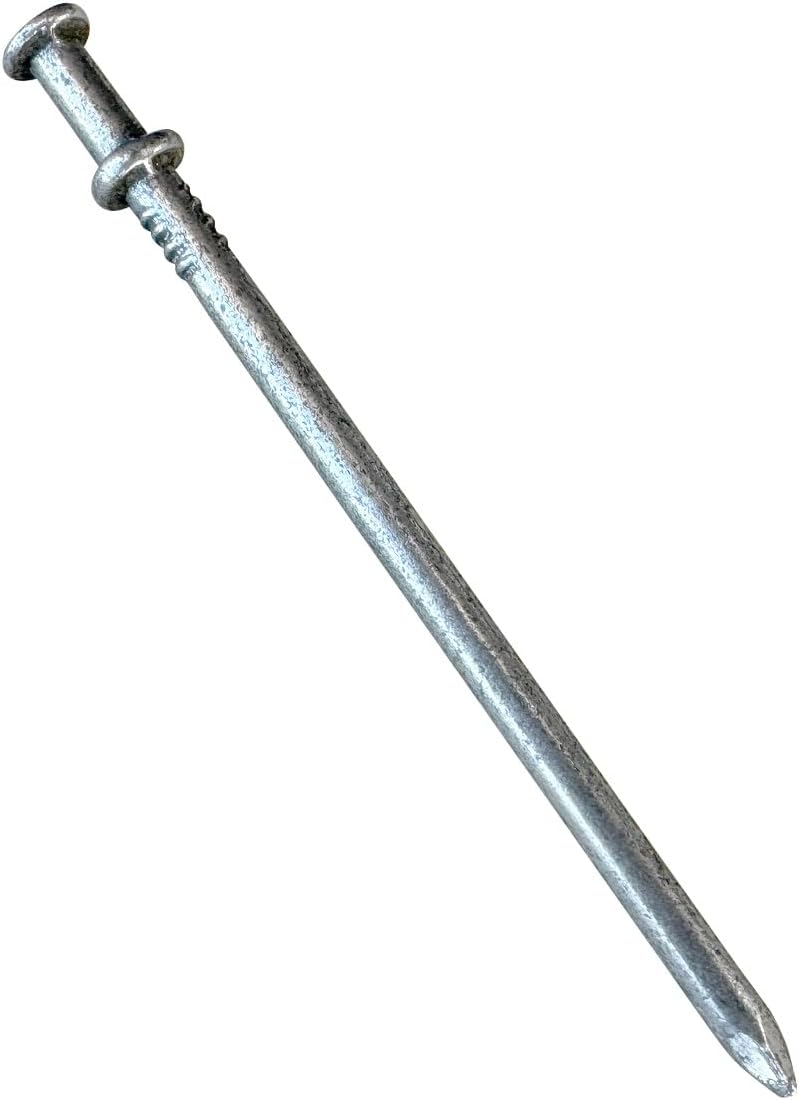 Sandbaggy 16d Duplex Nails (3.5" Long) - Temporary Construction, Concrete Forms, Scaffolding - 8 Gauge Steel - Smooth Shank, Flat Head - Removable/Reusable (20000)