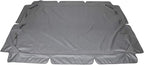 Outdoor Patio Swing Chair Canopy Replacement, 3 Seater Porch Swing Seat Canopy Cover, Waterproof Windproof Anti-UV Heavy Duty Rip Proof Garden Hammock Top Cover, Garden Furniture Covers (Grey, Large)