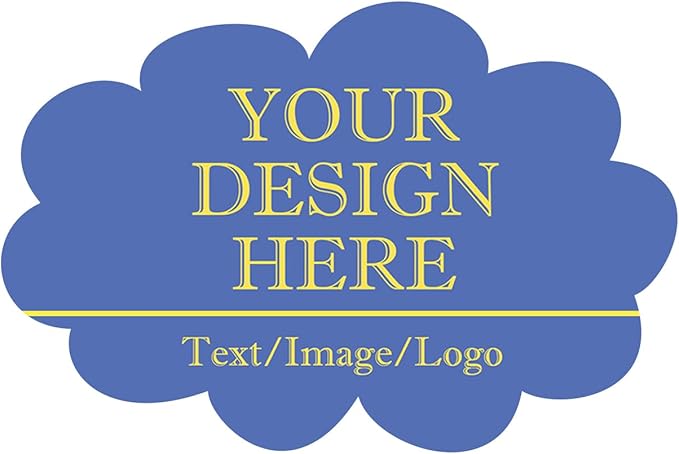 Custom Stickers 70-1000 Personalized Labels for Birthday Party Wedding, Customized Stickers for Business Logo(Cloud)