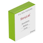 StonyLab Quantitative Filter Paper Circles, 94mm Diameter Cellulose Filter Paper with 20 Micron Particle Retention Medium Filtration Speed, Pack of 100